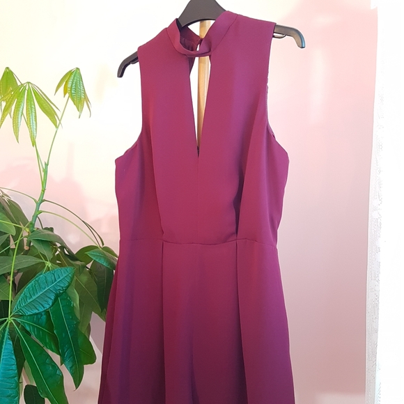 TOPSHOP wine / burgundy & black lace romper - Picture 5 of 9